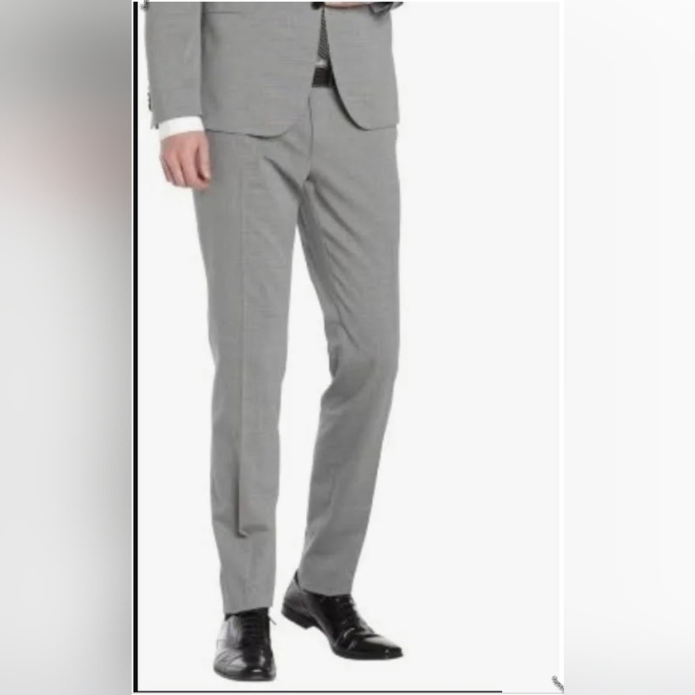 HUGO BOSS Men's Dieselstrasse 12 Flat Front Solid Slim Fit Dress Pants, Size 34R
